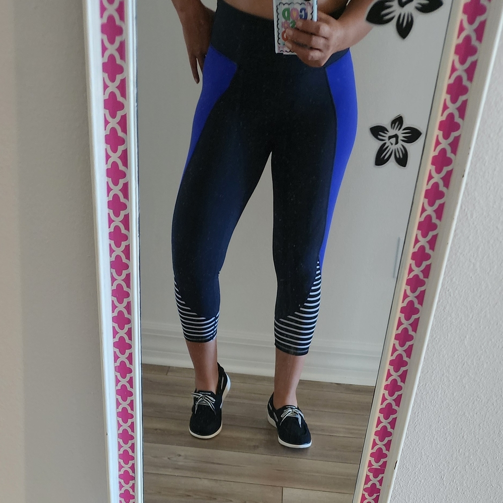 Athleta Navy and Black Leggings